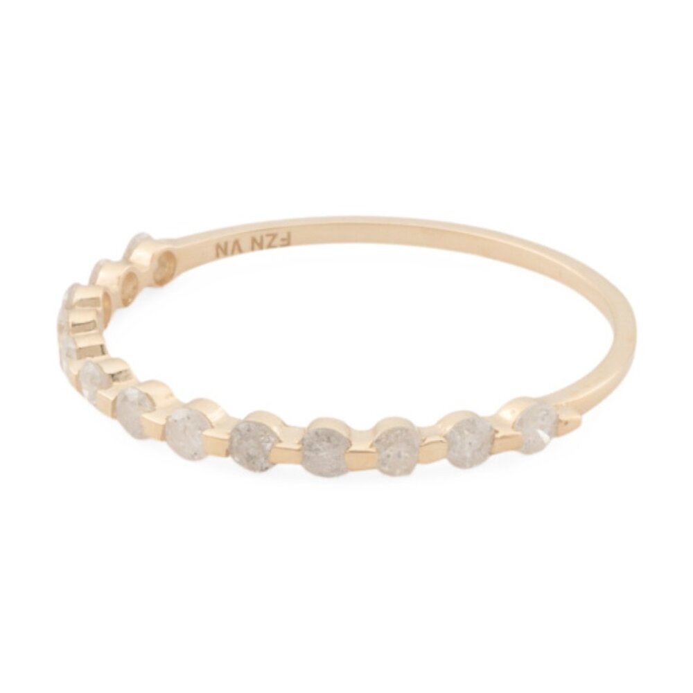 WHITE LOTUS 14kt Gold Diamond Band Ring